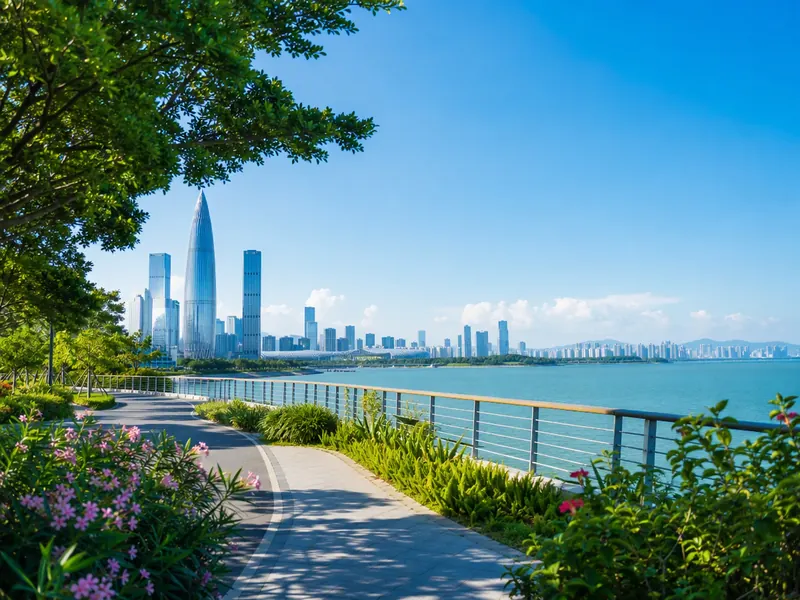 Shenzhen coastline and skyline
